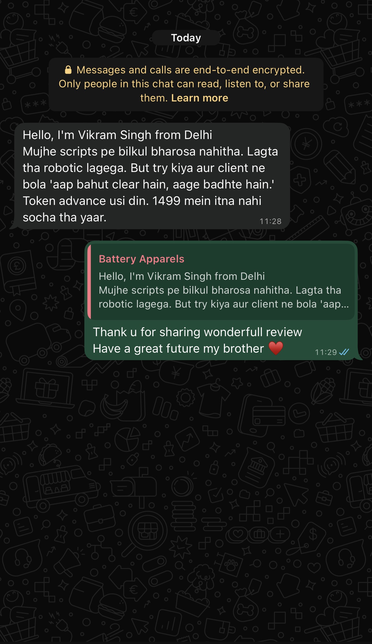 Divya Nair testimonial screenshot